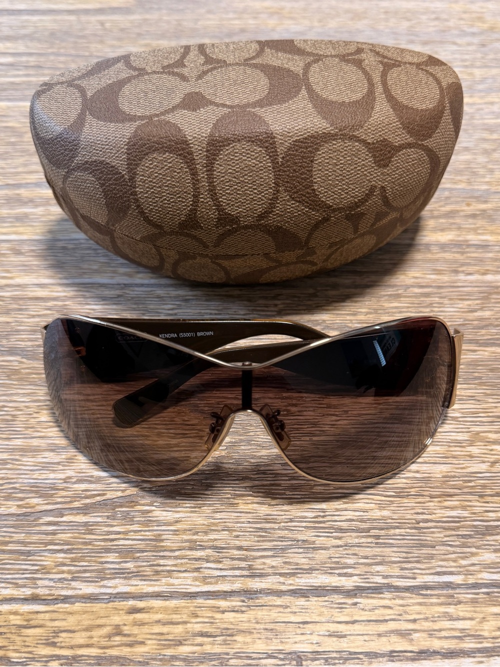 Coach Kendra S5001 Wrap Shield Sunglasses w/ Case
